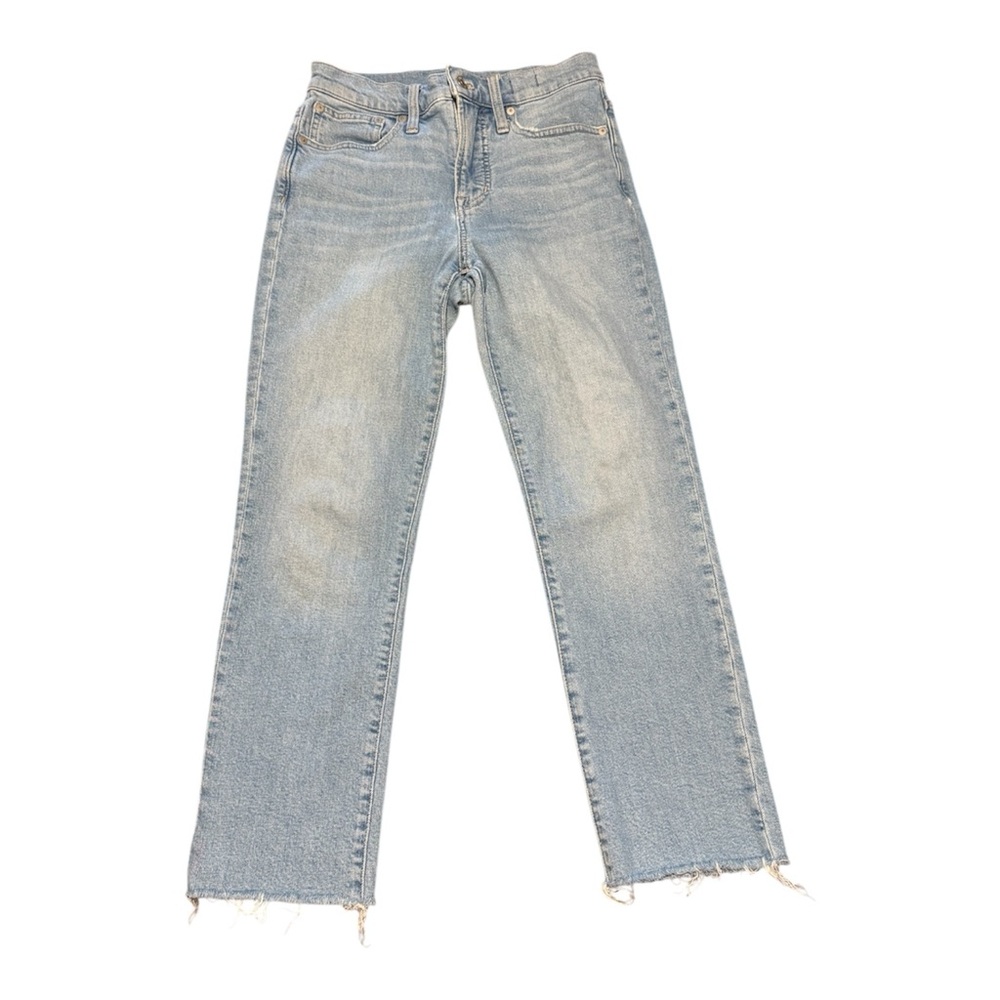 Madewell Women Light Blue Straight Leg The Perfect Vintage Jeans Size 25 Petite
